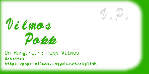 vilmos popp business card